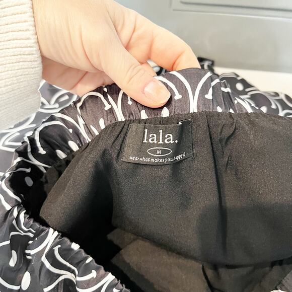 Dressed in Lala Original It Girl Slip Smiley Midi Skirt Current Mood Black M - Picture 2 of 5